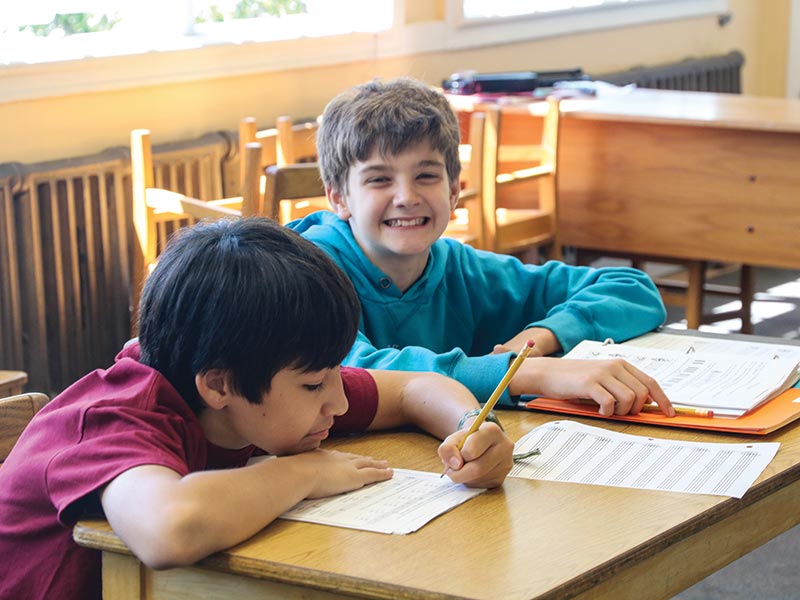 Students in class