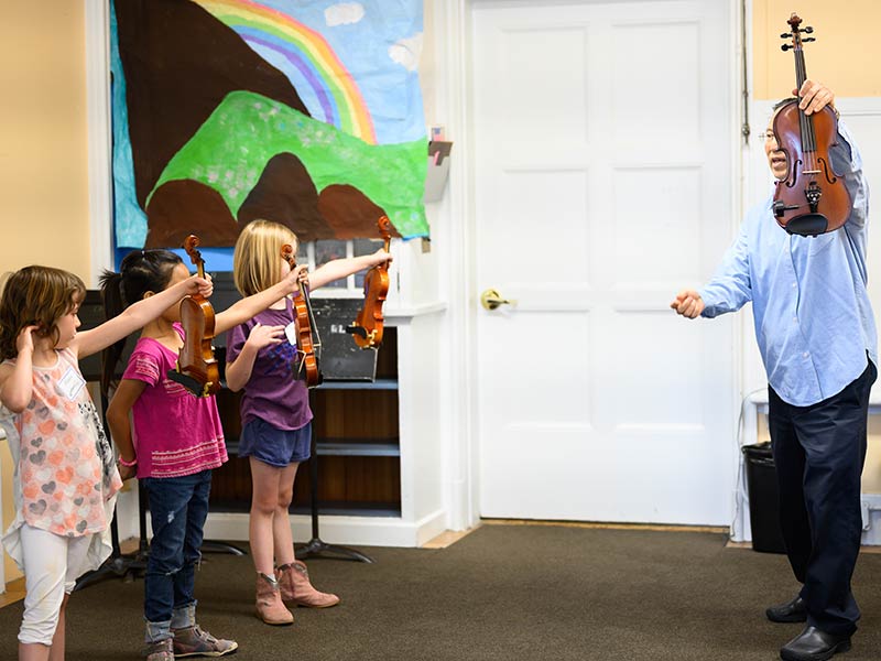 Students with instruments