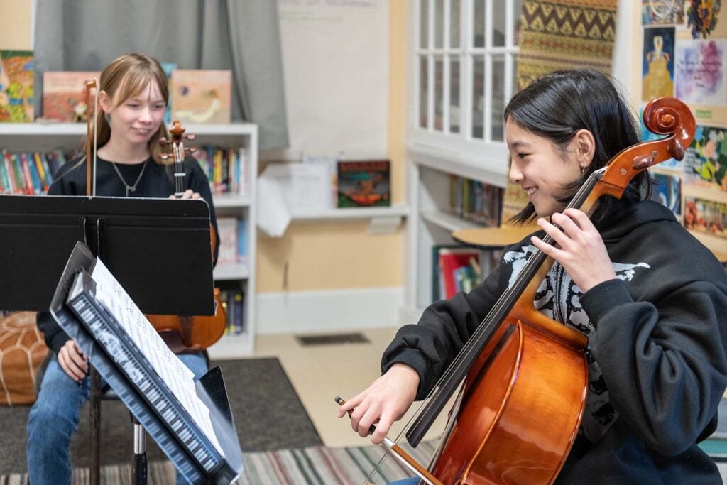 Students practice chamber music